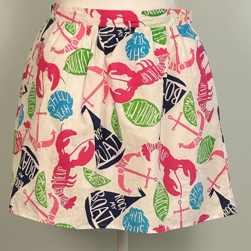 Lilly Pulitzer Rock My Boat Cotton Mini Skirt
